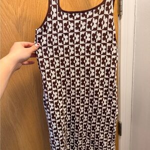 NEW Hollister Brown and White Patterned Dress